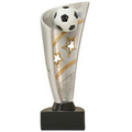 Soccer Banner Resin Award - 7" Tall